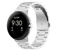 Chofit Straps Compatible with Google Pixel Watch 2/Watch Strap, Stainless Steel Wristband Replacement Business Band (Silver)