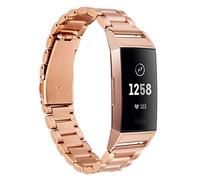 Chofit Straps Compatible with Google Pixel Watch 3 45mm 41mm Strap, Metal Stainless Steel Wristband Replacement Business Band for Pixel Watch3 (Rose Gold, 45mm)