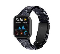 Chofit Straps Compatible with Popglory Strap, 20mm Resin Replacement Wristband Band Colorful Bracelet Accessories for Popglory Smart Watch (Black)