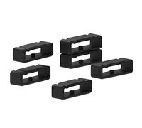 Chofit Straps Loops Compatible for Suunto Spartan Sport Wrist HR Baro/9 Baro/Spartan Ultra Silicone Keeper Locking Clasps Black, 6-Pack