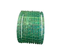 CHOHAN'S Raindrop Glass Bangles Set of 12 Lightweight Traditional Indian Bangles for Women & Girls, Skin Friendly Multi-Color Ethnic Jewellery for Weddings, Radium, S(2.4)