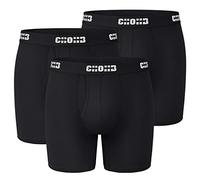 CHOHB Mens Underwear Micro Modal 3 Pack Boxer Briefs Open Fly, A: Black-3 Pack, M