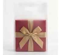 Choice Marts Merchandise Bags 100 Frosted Clear 9"x12" Size 1.5Mil Thick With Handles