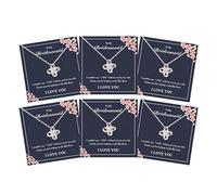 choice of all 2/3/4/6/8Pcs Bridesmaid Gifts Bridesmaid Necklace for Women Tie The Knot Necklace Wedding Gifts Bridesmaids Proposal Gift, Metal, No Gemstone