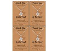 choice of all 2/3/4/6/8Pcs Bridesmaid Gifts Bridesmaid Necklace for Women Tie The Knot Necklace Wedding Gifts Bridesmaid Proposal Gifts