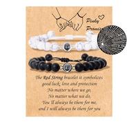 choice of all 2PCS Matching Bracelets for Couples Long Distance Couple Bracelets for Women Men I Love You 100 Languages Picture Bracelets Relationship Gifts Matching Couples Stuff, adjustable, alloy