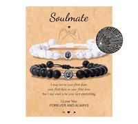choice of all 2PCS Matching Bracelets for Couples Long Distance Couple Bracelets for Women Men I Love You 100 Languages Picture Bracelets Relationship Gifts Matching Couples Stuff, adjustable, alloy