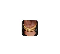 choice of all Chunky Gold Necklace Statement Necklace for Women Punk Chunky Chain Necklaces Dainty Gold Choker Accessories Jewelry for Women Trendy, Plastic, No Gemstone