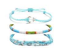 choice of all Cute Bracelets Sunflower Bracelet Boho Surfer Friendship Bracelet Adjustable String Blue Bracelet for Women Trendy Jewelry Gifts, Adjustable, Alloy, no gemstone
