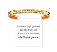 choice of all Dont Let the Hard Days Win Bracelet Self Reminder Inspirational Bracelet Don't Let The Hard Days Win Bangle Best Friend Gift -Unique Gifts for Teen Girls, adjustable, alloy, no gemstone