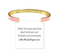 choice of all Dont Let the Hard Days Win Bracelet Self Reminder Inspirational Bracelet Don't Let The Hard Days Win Bangle Best Friend Gift -Unique Gifts for Teen Girls, adjustable, alloy, no gemstone