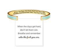 choice of all Dont Let the Hard Days Win Bracelet Self Reminder Inspirational Bracelet Don't Let The Hard Days Win Bangle Best Friend Gift -Unique Gifts for Teen Girls, adjustable, alloy, no gemstone