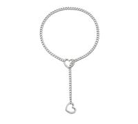 choice of all Heart Slip Chain Necklace O-ring Slip Chain Necklace for Women Lariat Y Pandent Necklace Punk Gothic Jewelry Gifts, Metal, No Gemstone