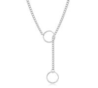 choice of all Heart Slip Chain Necklace O-ring Slip Chain Necklace for Women Lariat Y Pandent Necklace Punk Gothic Jewelry Gifts for Girlfriend