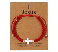 choice of all Jesus Bracelets Jesus Loves You Bracelets Cross Bracelet for Women Baptism Christian First Confirmation Communion Religious Gifts for Women Daughter Lovers, adjustable, alloy, no