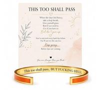 choice of all This Too Shall Pass Bracelet Inspirational Bangle Cuff Bracelet with Message Card Encouragement Inspirational Gifts for Family Friends, One Size, Zinc, no gemstone
