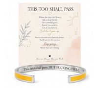 choice of all This Too Shall Pass Bracelet Inspirational Bangle Cuff Bracelet with Message Card Encouragement Inspirational Gifts for Family Friends, One Size, Zinc, no gemstone