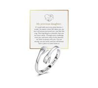 choice of all To My Daughter/Wife/Sister/Mom Fidget Ring Daughter Gifts from Mom Mother Daughter Ring Anxiety Breathe Spinner Ring for Women Valentines Day Gifts for Daughter, Metal, No Gemstone