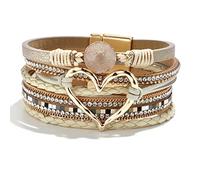 choice of all Wrap Bracelets for Women Trendy Boho Bracelets for Women Wide Stackable Leather Bracelet Boho Jewelry Christmas Gifts for Women 2023