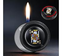 CHOICEDC Cool Lighter for Men, King of Spades Unique Lighters, Adjustable Refillable Butane Lighter, Soft Flame Funny Pocket Lighters with Poker Card Design, Novelty Gifts for Men Women, No Gas