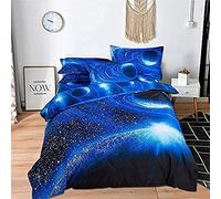 choicehot Duvet Cover Double Size Set - Galaxy Space Kids Reversible Quilt Cover, Ultra Soft Starry Theme for Girls, Boys and Teens