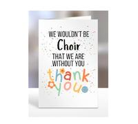 Choir Card for leader, member, colleague, boss, manager, supervisor, Gift, Thank You Present for Men or Women, Leaving or Retirement, Presents for Christmas, A5-157_143