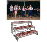 Choir Risers Folding Choral Stairs Stage Riser Platform Based Metal Anti-Slip Portable Stage Platform Multi-Level Home Theater Seating，Portable Choral Risers for Singing and Performances, St