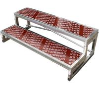 Choir Risers Folding Choral Stairs Stage Riser Platform Based Metal Anti-Slip Portable Stage Platform Multi-Level Home Theater Seating，Heavy-Duty Portable Choir Risers - Sturdy 2-Tier Stage