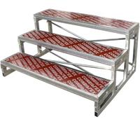 Choir Risers Folding Choral Stairs Stage Riser Platform Based Metal Anti-Slip Portable Stage Platform Multi-Level Home Theater Seating，Heavy-Duty 3-Tier Portable Choir Risers - Sturdy Stage