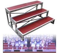 Choir Risers Folding Choral Stairs Stage Riser Platform Based Metal Anti-Slip Portable Stage Platform Multi-Level，Non-Slip Choir Stage Platform - Durable Commercial Choral Stair Treads for S