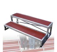 Choir Stage Risers, 1/2 Tiers Metal Anti-Slip Standing Commercial Stair Riser Platform for School, Church, Theater, Concert Hall, Photo Booth