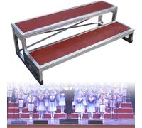 Choir Stage Risers,(Non-Slip Choir Stage Platform, 1/2/3 Level Choir Risers Step for Group Shots, Commercial Choral Stair Treads, 128x30x20cm (50.4"x11.8"x7.9"))
