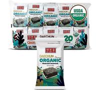 CHOI'S 1 Organic DAECHUN Seaweed Snacks, 20 Pack, Original, Product of Korea Premium Great
