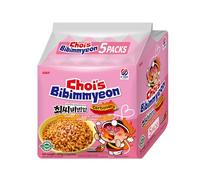 Chois Bibimmyeon Multipack Carbonara 131g x 5 (Pack of 4) - Korean Style Creamy Instant Noodles | Rich & Savoury Flavour | Quick & Easy Meal