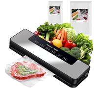 Choisonye Vacuum Sealer Machine 6 in 1 Fast-Compact Vacuum Sealer Real 65 KPA Powerful Suction with 20 Vacuum Sealer Bags-30CM Longer Seal Food Sealer for Dry and Moist Food Fresh Preservation