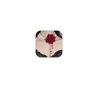 Choistily Vampire Costume Gothic Necklace Bloody Pearl Necklace Halloween Vampire Accessories Victorian Costume Women, alloy, no gemstone