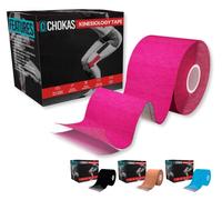 CHOKAS Kinesiology Tape 5m Roll, Elastic Therapeutic Sports Tape for Shoulder,Ankle,Elbow,Wrist,shin,Splints and Knee Support, Waterproof Physio Body Tape for Muscle Pain Relief, Boob Tape (Pink)