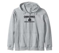 Choke First BJJ Grappling No-Gi Dojo Ground Fighting Zip Hoodie