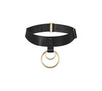 Chokers for Women Black Punk Chain Necklace Retro Gothic Rock Collar Adjustable with Teardrop Tassel Pearl O Ring Jewelry Gift for Girl Ladies Halloween Christmas Party Club Rave Outfit (O ring)