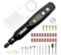 CHOKMAX Cordless Rotary Tool, 3.7V Mini Grinder with 5 Variable Speed Front LED Work Light, 42pcs Accessories Electric Multi-Tool for Polishing, Cleaning and Engraving