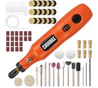 CHOKMAX Cordless Rotary Tool, 3-Speed Front Working Light Grinder Kit with 72 Accessories, Type-C Charging Art Craft Tool for Cleaning, Sanding, Polishing, Drilling and Small DIY Crafts
