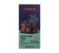 Choko La Signature Noir 75% Dark Chocolate Bar 80g | Vegan Couverture | Handcrafted | Gluten-Free | No Artificial Additives | Premium Dark Chocolate