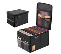 Chokoter Fireproof Document Box File Organizer Box, Cabinet Storage Filing with Lock, Portable Office Safe for Hanging Letter/Legal Folder 16.1 x 12.9
