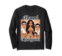 Chola Chibi Girl Hispanic Heritage Month Brown Pride Chicana Long Sleeve T-Shirt