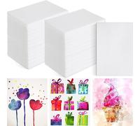 Cholemy 240 Pcs Foam Sheets Craft 4 x 6 Inch White Foam Printing Plates Paper Board Set (1.3mm Thick) for Crafts Scrapbooking Card Making DIY Project Crafting Printing Stamp Classroom Supplies