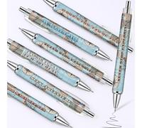 Cholemy 48 Pcs Travel Map Pen Bulk Airplane Baby Shower Favors Inspirational Pens Adventure Awaits Retractable Ballpoint Pen Black Ink Travel Baby Shower Gifts for Guests School Supply