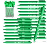 Cholemy 50 Pcs Mental Health Awareness Ballpoint Pens Green Ribbon Retractable Pens Bulk Black Ink Mental Health Awareness Items Motivational for Charity Office Therapist Favors