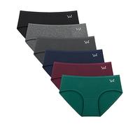 Cholewy Womens Underwear Multipack - Soft and Stretchy Ladies Knickers Comfortable Cotton Pants for Women, Ideal for Daily Wear (Pack of 6)