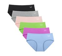 Cholewy Womens Underwear Multipack - Soft and Stretchy Ladies Knickers Comfortable Cotton Pants for Women, Ideal for Daily Wear (Pack of 6)