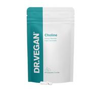 Choline Bitartrate 600mg Supplement | Brain and Memory Function | 60 Vegan Capsules | Two-A-Day | DR.VEGAN